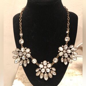 Rhinestone Statement Necklace / CZ stone look